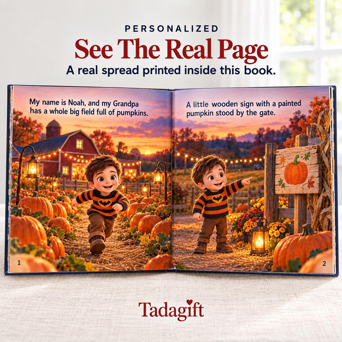Personalized Children's Book in Hardcover: Why I Love Grandpa Halloween with Wrapping Paper Included